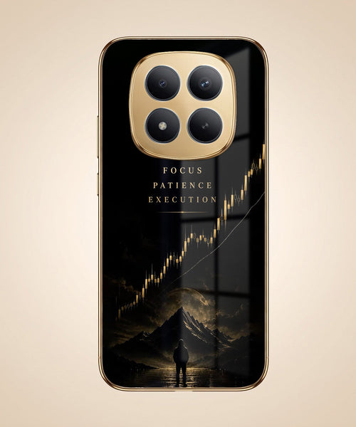 Redmi Note 15 Pro Plus 5G Focus Gold Electroplated Glass Phone Back Case