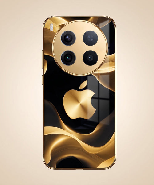 Vivo X300 Pro 5G Luxury Wave Gold Electroplated Glass Phone Back Case