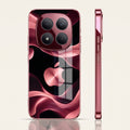 Redmi Note 15 Pro+ 5G Luxury Wave Pink Electroplated Glass Phone Back Case