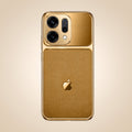 Oppo Reno 14 5G Royal Touch Apple Gold Electroplated Glass Phone Back Case