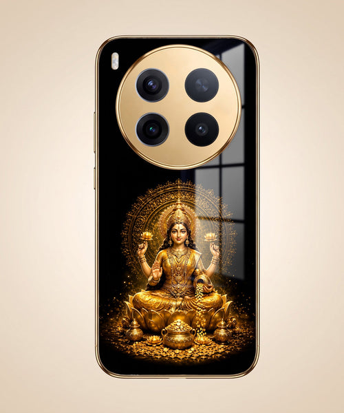 Vivo X300 Pro 5G  Golden Maa Lakshmi Gold Electroplated Glass Phone Back Case