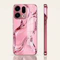 Oppo Find X9 5G Crystal Wave Energy Pink Electroplated Glass Phone Back Case