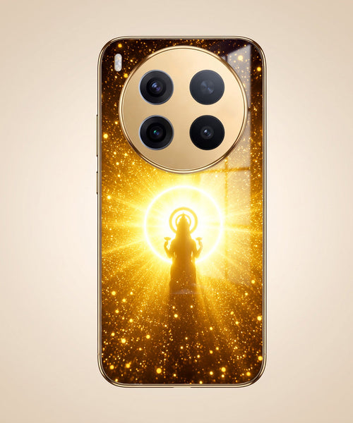 Vivo X300 Pro 5G Lakshmi Sacred Gold Electroplated Glass Phone Back Case