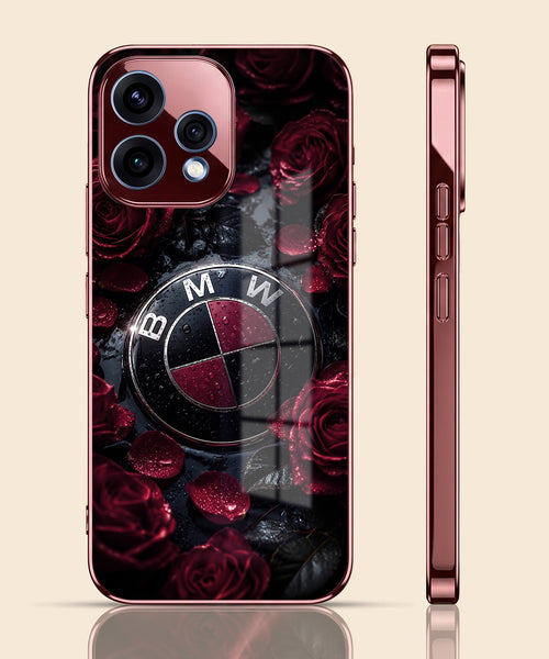 Oppo Reno 15 5G BMW Logo Burgundy Electroplated Glass Back Case