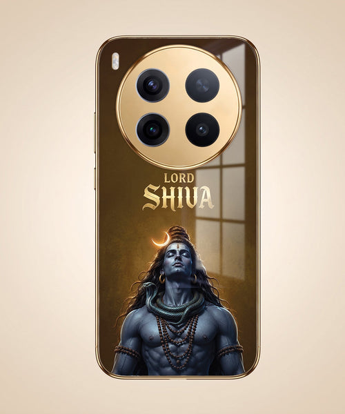 Vivo X300 Pro 5G Lord Shiva Gold Electroplated Glass Phone Back Case