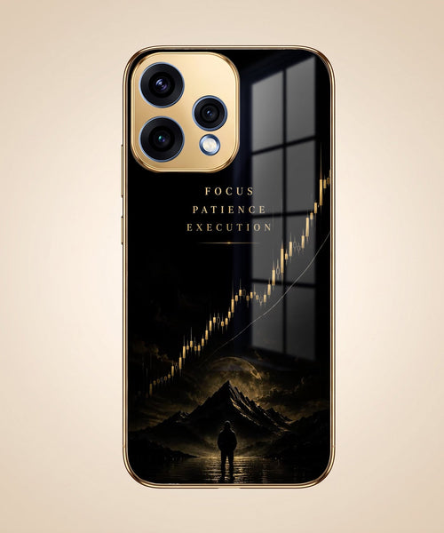 Oppo Reno 15 5G Focus Gold Electroplated Glass Phone Back Case