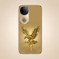 Vivo V50 5G Golden Eagle Gold Electroplated Glass Phone Back Case
