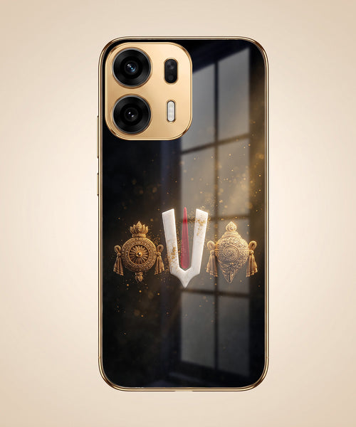 Oppo K14 Plus 5G Royal Heritage Edition Gold Electroplated Glass Phone Back Case