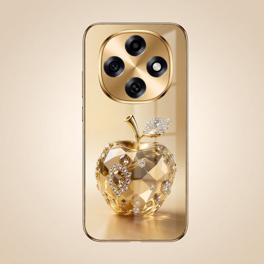 OPPO F31 Pro 5G Golden Apple Gold Electroplated Glass Phone Back Case