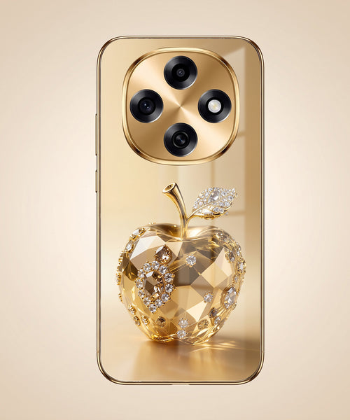 OPPO F31 Pro 5G Golden Apple Gold Electroplated Glass Phone Back Case