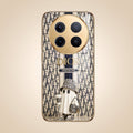 Vivo X300 Pro 5G Luxury Dior Gold Electroplated Glass Phone Back Case