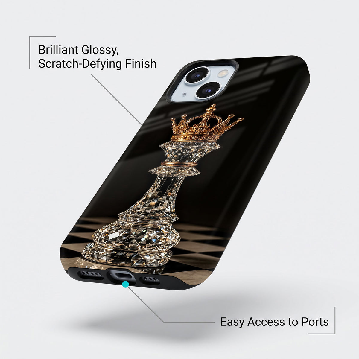 iPhone 15 5G Royal Chess King Protective Case