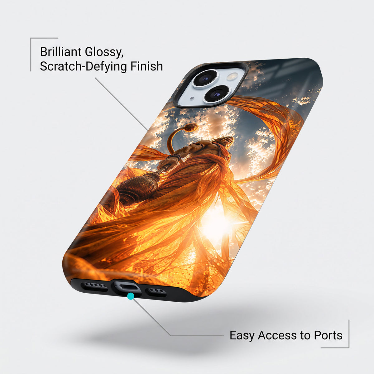 iPhone 15 5G Divine Hanuman Protective Case