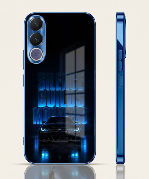 Vivo V70 FE 5G Silence Build Monsters Blue Electroplated Glass Phone Back Case