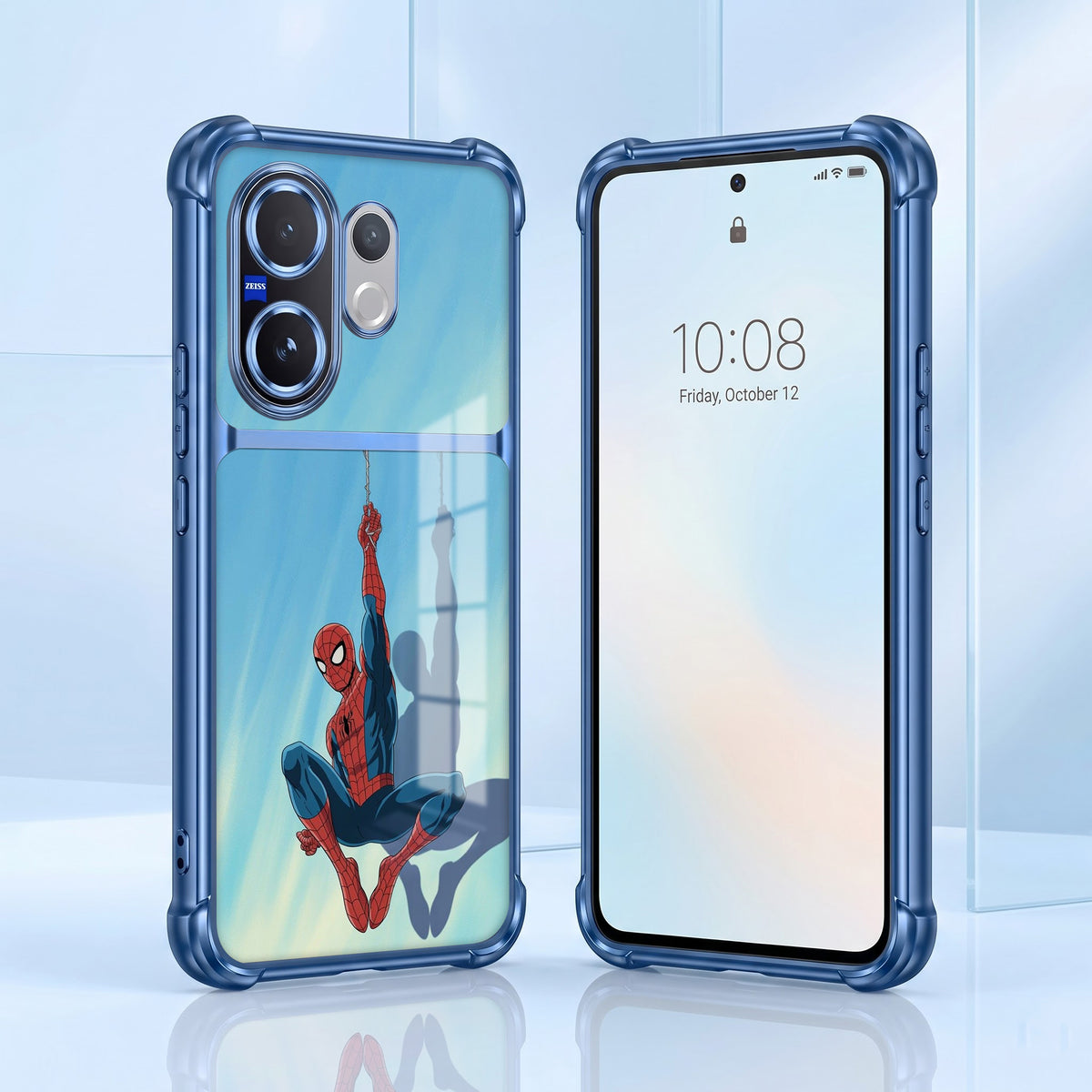 Vivo V60 5G Spiderman Dual-Tone Transparent Airbags Case