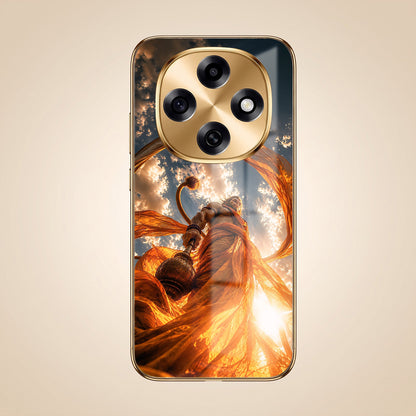 OPPO F31 Pro 5G Divine Hanuman Gold Electroplated Glass Phone Back Case