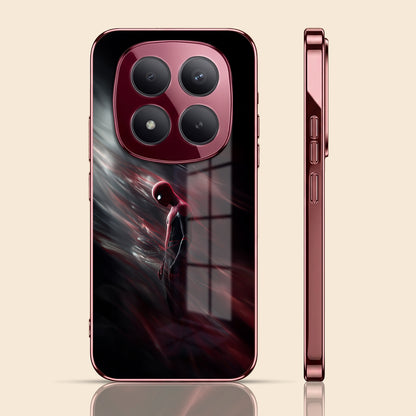 Redmi Note 15 Pro Plus 5G Crimson Spider Burgundy Electroplated Glass Back Case