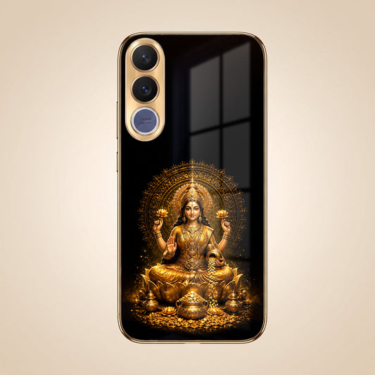 Vivo V70 FE 5G Golden Maa Lakshmi Gold Electroplated Glass Phone Back Case