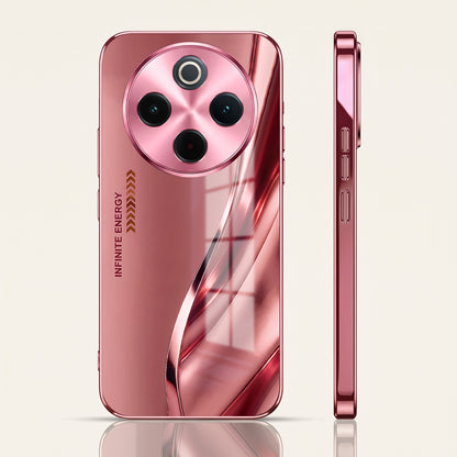 Vivo T4 5G Luxury Infinity Energy Pink Electroplated Glass Phone Back Case