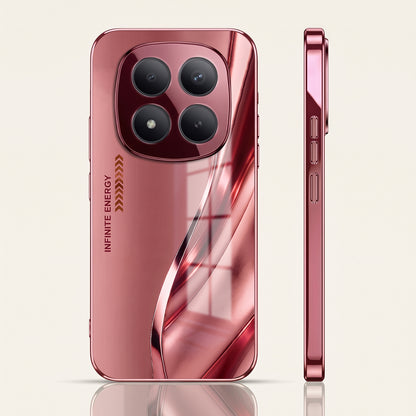 Redmi Note 15 Pro+ 5G Luxury Infinity Energy Pink Electroplated Glass Phone Back Case