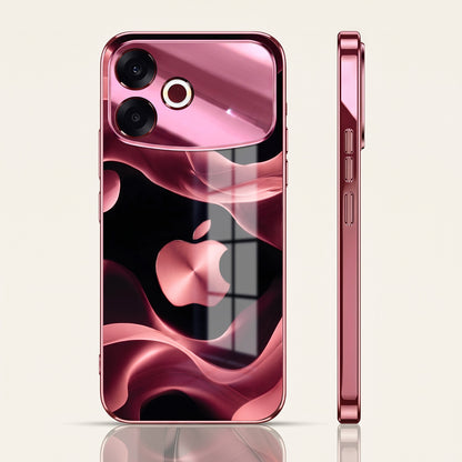 Oppo F33 Pro 5G Luxury Wave Pink Electroplated Glass Phone Back Case