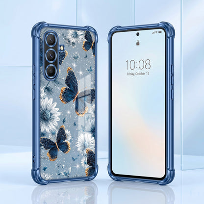 Samsung Galaxy A36 5G Blue Butterfly Floral Airbags Printed Back Case