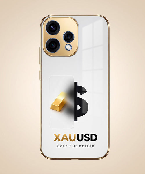 Oppo Reno 15 5G Luxury XAU/USD Gold Electroplated Glass Phone Back Case