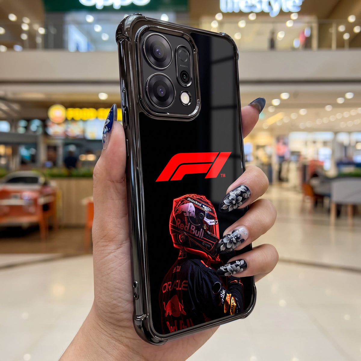 Oppo Reno 14 5G F1 Rider Airbags Printed Back Case