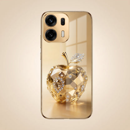 Oppo K14 Plus 5G Golden Apple Gold Electroplated Glass Phone Back Case