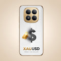 Redmi Note 15 SE 5G Luxury XAU/USD Gold Electroplated Glass Phone Back Case