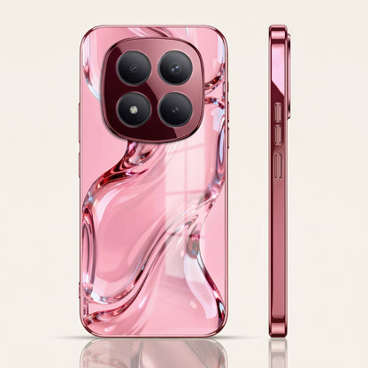 Redmi Note 15 Pro+ 5G Crystal Wave Energy Pink Electroplated Glass Phone Back Case