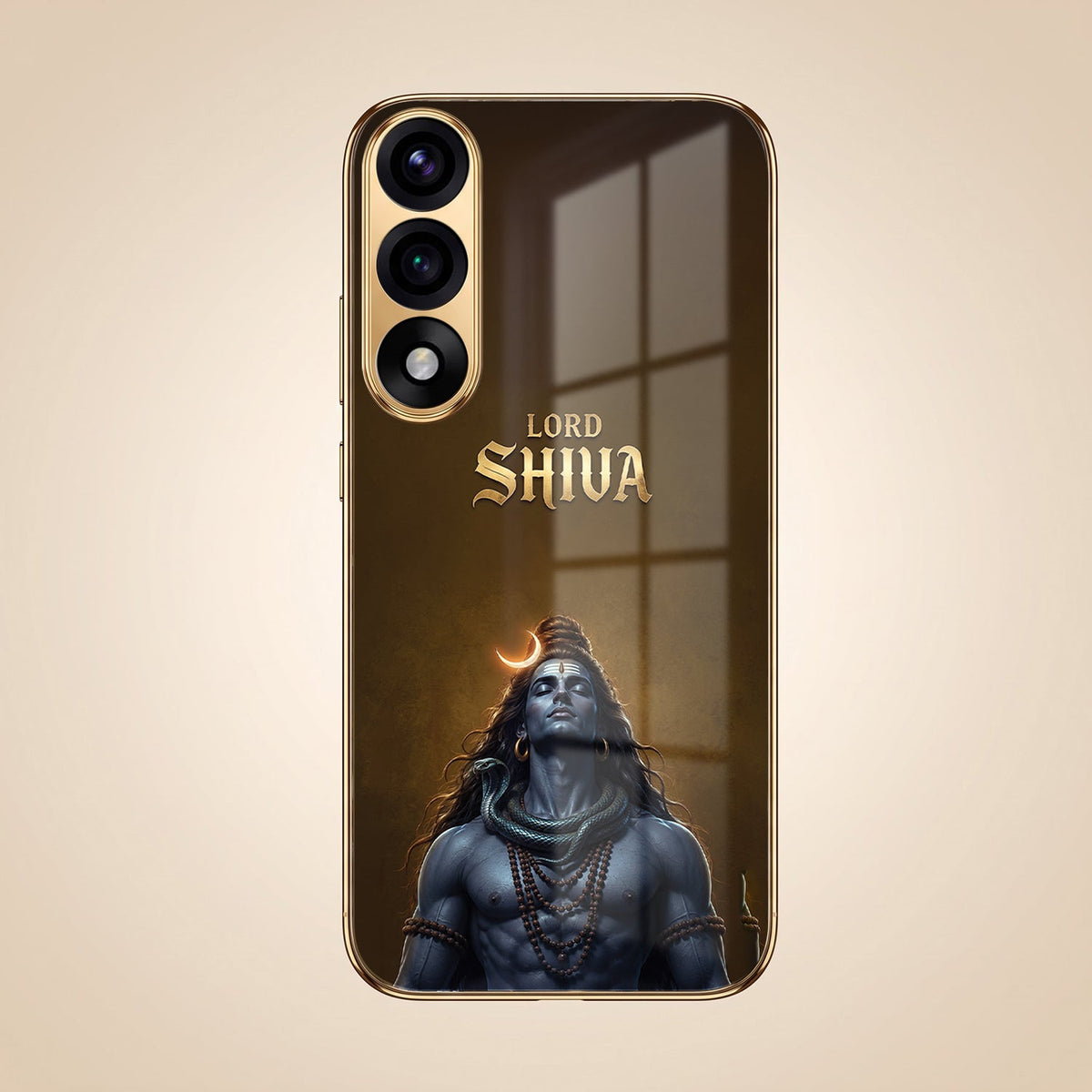 OnePlus Nord 5 5G Lord Shiva Gold Electroplated Glass Phone Back Case
