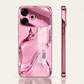 Oppo F33 Pro 5G Crystal Wave Energy Pink Electroplated Glass Phone Back Case