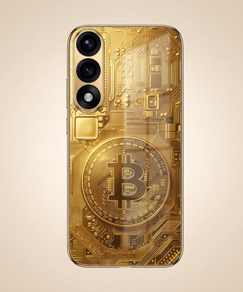Oneplus Nord 5 5G Bitcoin Gold Electroplated Glass Phone Back Case