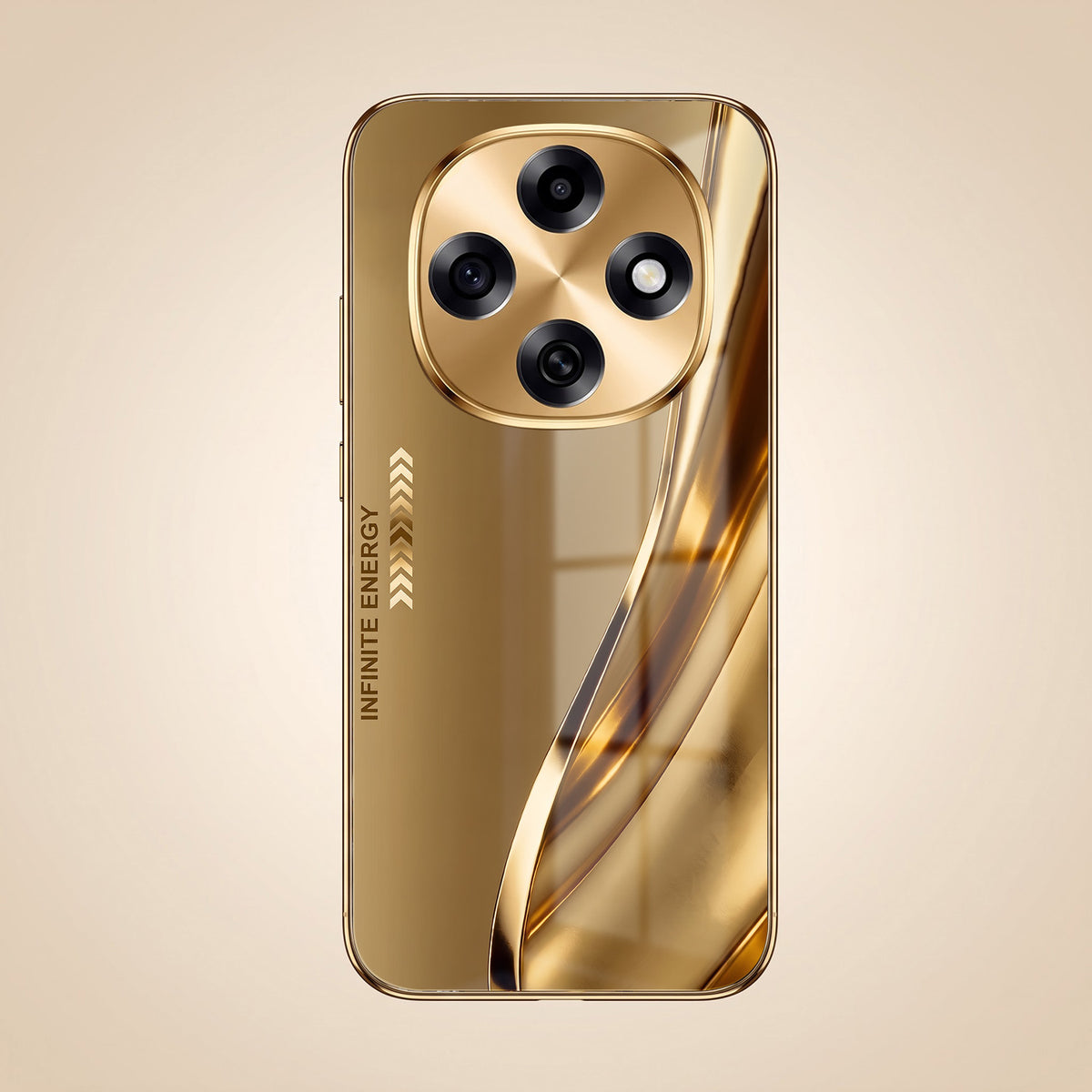 OPPO F31 Pro 5G Luxury Infinity Energy Gold Electroplated Glass Phone Case