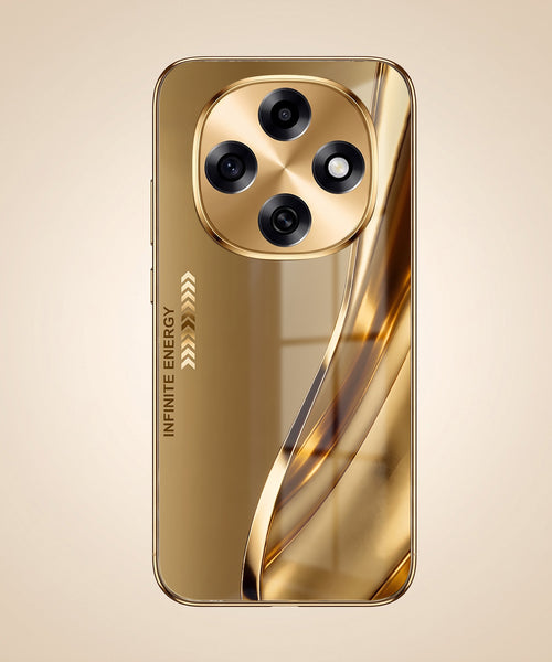 OPPO F31 Pro 5G Luxury Infinity Energy Gold Electroplated Glass Phone Case