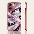 Oppo K14 5G Diamond Glam Pink Electroplated Glass Phone Back Case