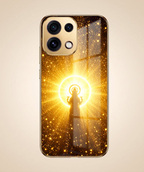 Oppo Reno 16C 5G Lakshmi Sacred Gold Electroplated Glass Phone Back Case