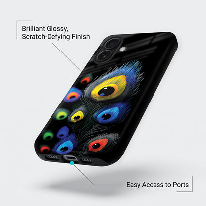 iPhone 16 5G Multi-Feather Peacock Protective Case