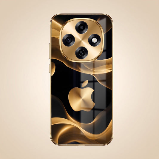 OPPO F31 Pro 5G Luxury Wave Gold Electroplated Glass Phone Back Case