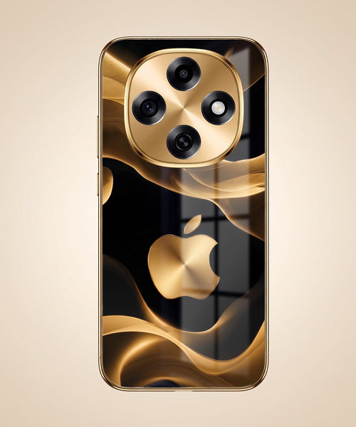 OPPO F31 Pro 5G Luxury Wave Gold Electroplated Glass Phone Back Case