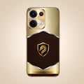 Oppo Reno 13 5G Dragon Crest Gold Electroplated Glass Phone Back Case