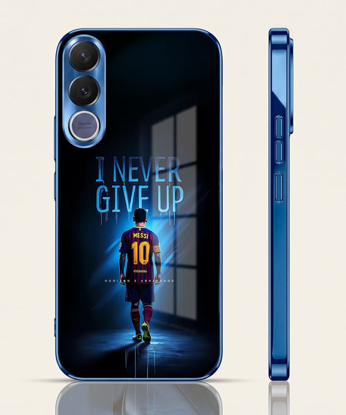 Vivo V70 FE 5G Naver Give Up Blue Electroplated Glass Phone Back Case