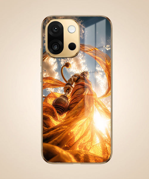 OnePlus 13s 5G Divine Hanuman Gold Electroplated Glass Phone Back Case