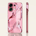 Oppo K13 Turbo 5GCrystal Wave Energy Pink Electroplated Glass Phone Back Case
