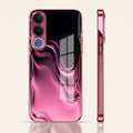 Vivo V70 FE 5G Liquid Wave Pink Electroplated Glass Phone Back Case