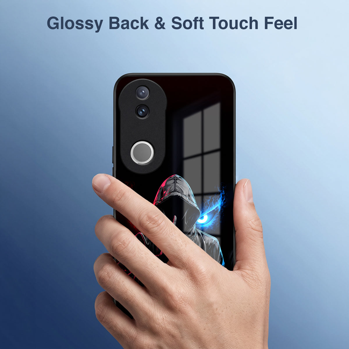 Vivo V50 5G Hooded Shadow Demon Acrylic Glass Back Case