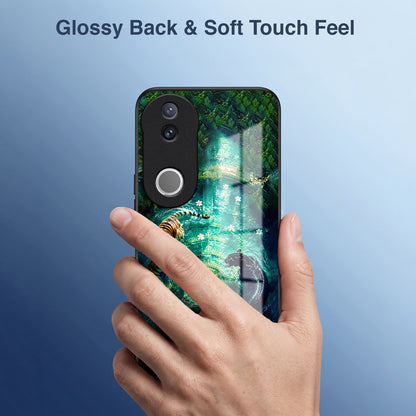 Vivo V50 5G Tiger & Panther Mystic Acrylic Glass Back Case