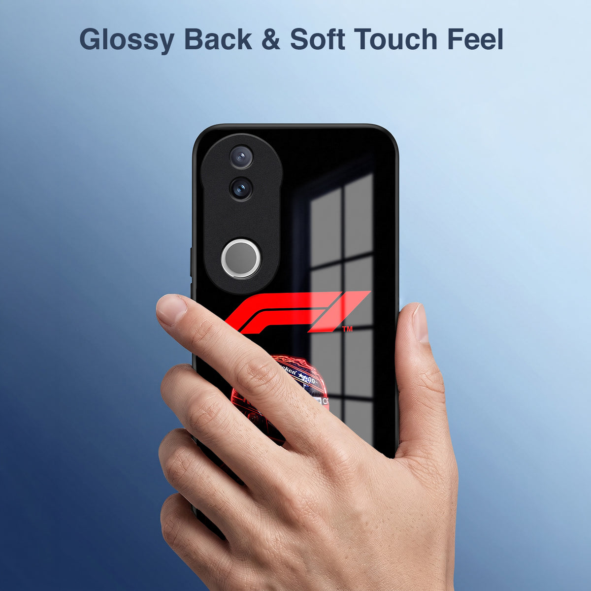 Vivo V50 5G F1 Racing Car Driver Acrylic Glass Back Case