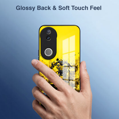 Vivo V50 5G Yellow Transformers Car Acrylic Glass Back Case